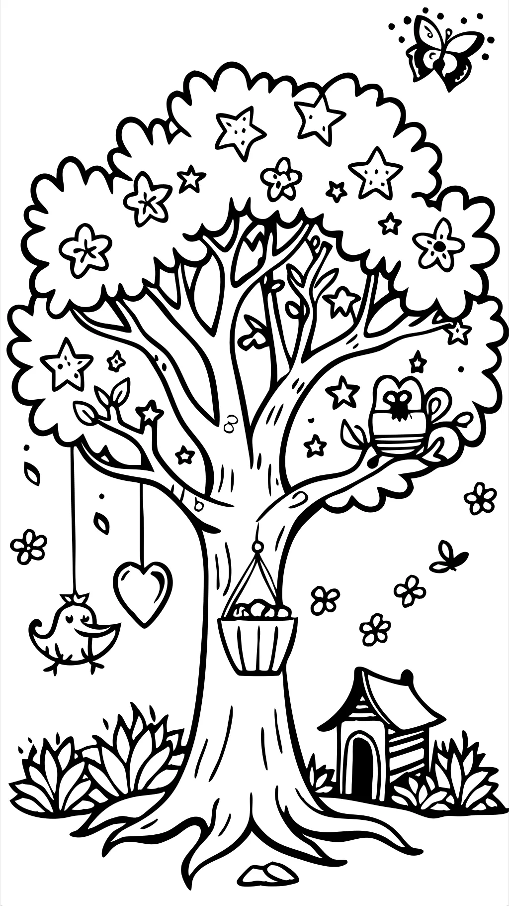 coloring page of tree